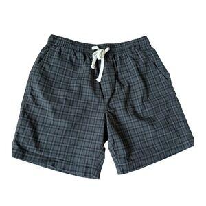 Todd Snyder Shorts Plaid Elastic Waist Drawstring 7" Green Small